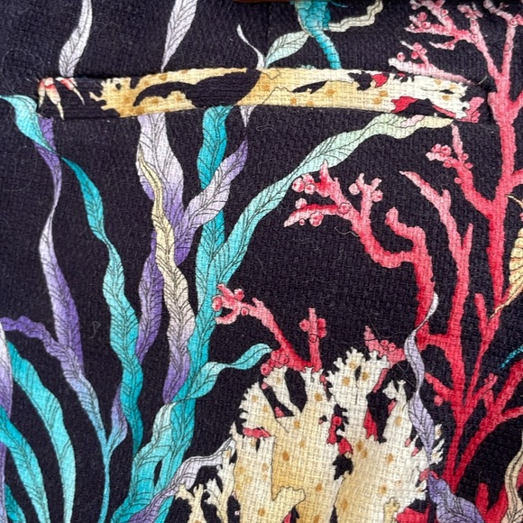 Fish patterned cotton cropped j. crew pants, never worn but no tags. - Picture 5 of 6